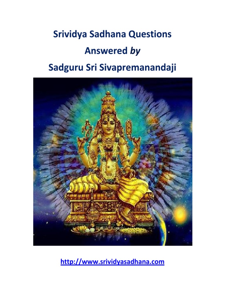 Srividya Sadhana Ebook | PDF