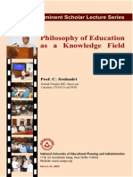 Philosophy of Education as a Knowledge Field