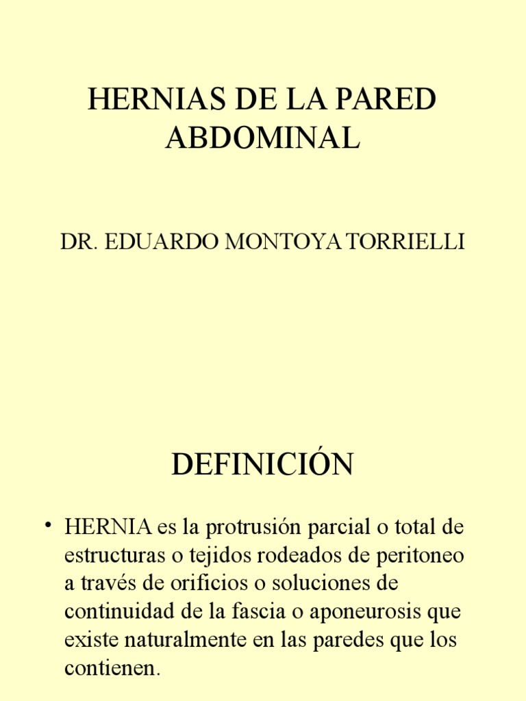 Hernias de La Pared Abdominal (Clase) 14 | PDF | Abdomen | Anatomía humana