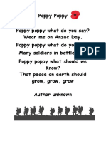 poppy poppy anzac poem