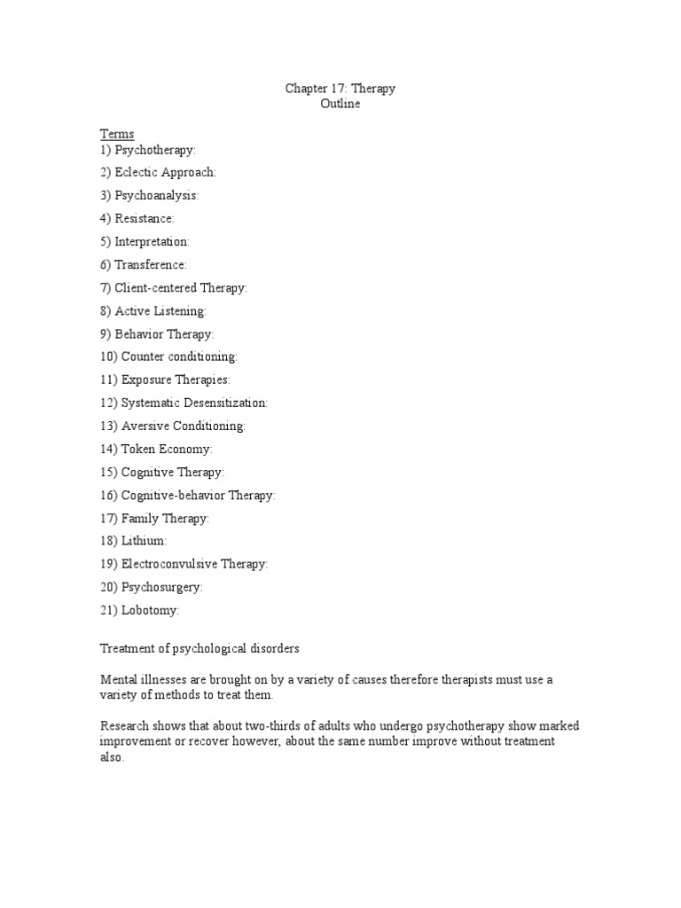 Chapter 17 Ap Psychology Myers Key Terms And Notes PDF Behaviour