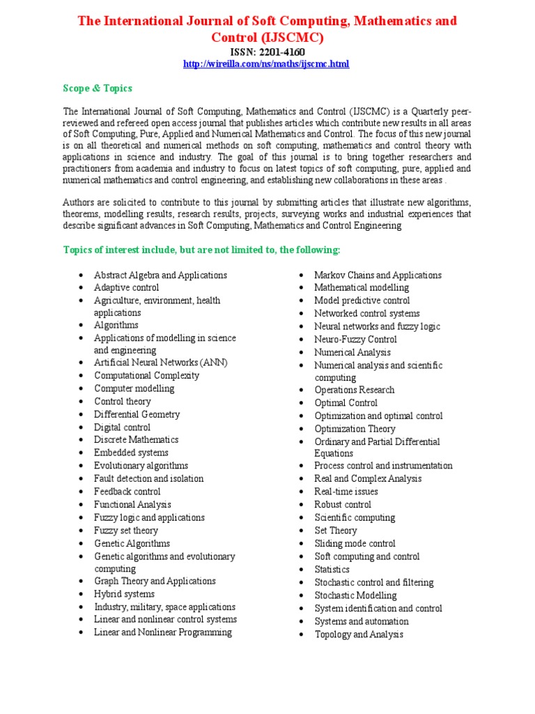 International Journal of Soft Computing | PDF | Teaching Methods ...