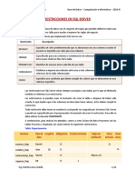 Restricciones SQL