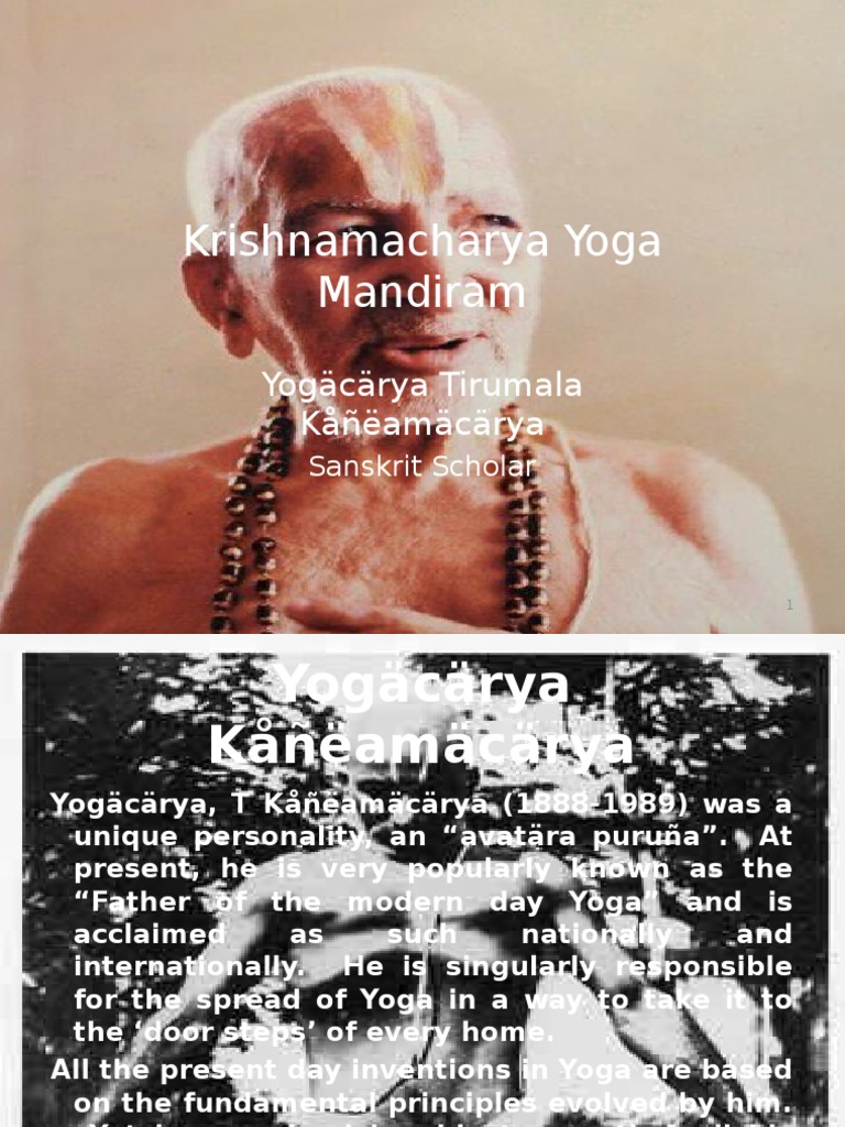 Yogacharya T Krishnamacharya as a Sanskrit Scholar | Yoga | Vedas
