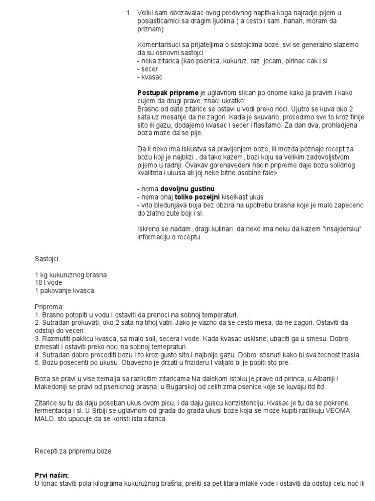 Boza | PDF