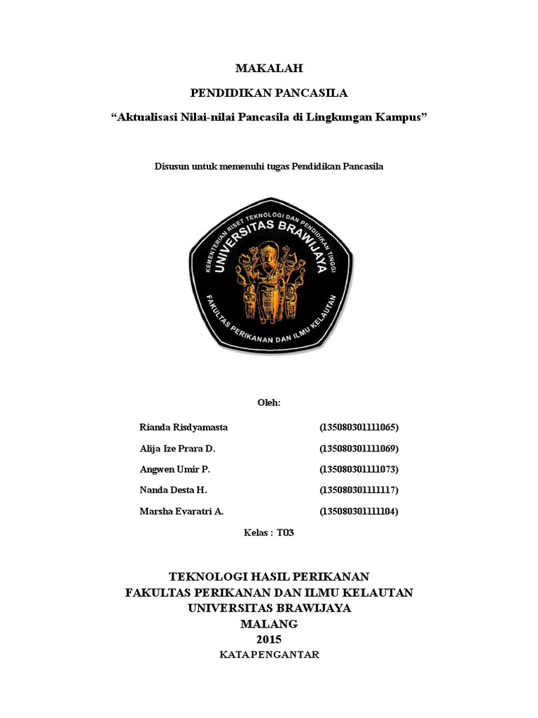 Makalah Pendidikan Pancasila