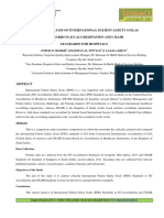 Critical Analysis of International Patient Safety Golas Standards in Jci Accreditation and Cbahi Standards For Hospitals