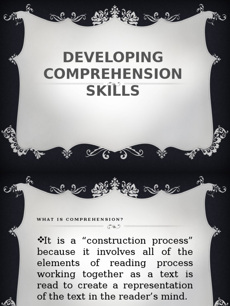 Developing Comprehension Skills Guide | PDF | Reading Comprehension ...