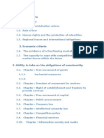 EU Accession Criteria and Chapter Requirements