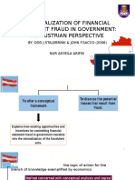 Rationalization of Financial Statement Fraud in Government