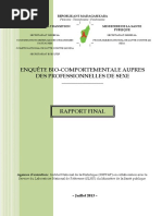 Enquête bio-comportementale auprès des professionnelles de sexe : rapport final 