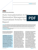 Auto-transplantation in the Restorative Management of Traumatized Anterior Teeth_A Case Report