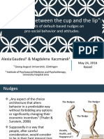"Many A Slip Between The Cup and The Lip": The Effects of Default-Based Nudges On Pro-Social Behavior and Attitudes.