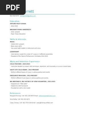 work resume