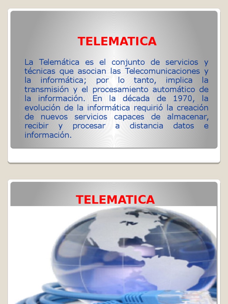 Definición de Telemática y Teleinformática | PDF