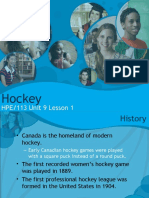 Hockey: HPE/113 Unit 9 Lesson 1
