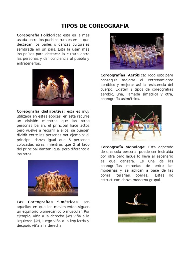 Tipos de Coreografía en Danza | PDF