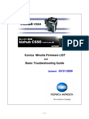 Utallige Lår arv Konica Minolta FIRMWARE List | PDF | Remote Desktop Services | Usb Flash  Drive
