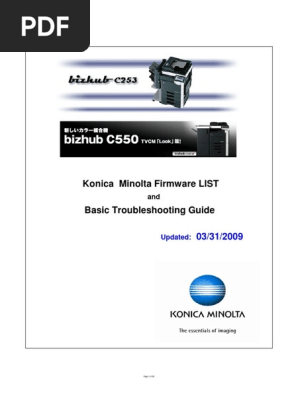 Utallige Lår arv Konica Minolta FIRMWARE List | PDF | Remote Desktop Services | Usb Flash  Drive