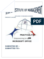 Practical File: ON Microsoft Office