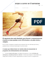 Plan Para Comenzar a Correr en 8 Semanas - Runners Chile