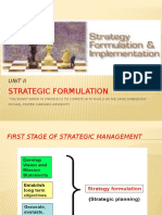 Strategic Formulation