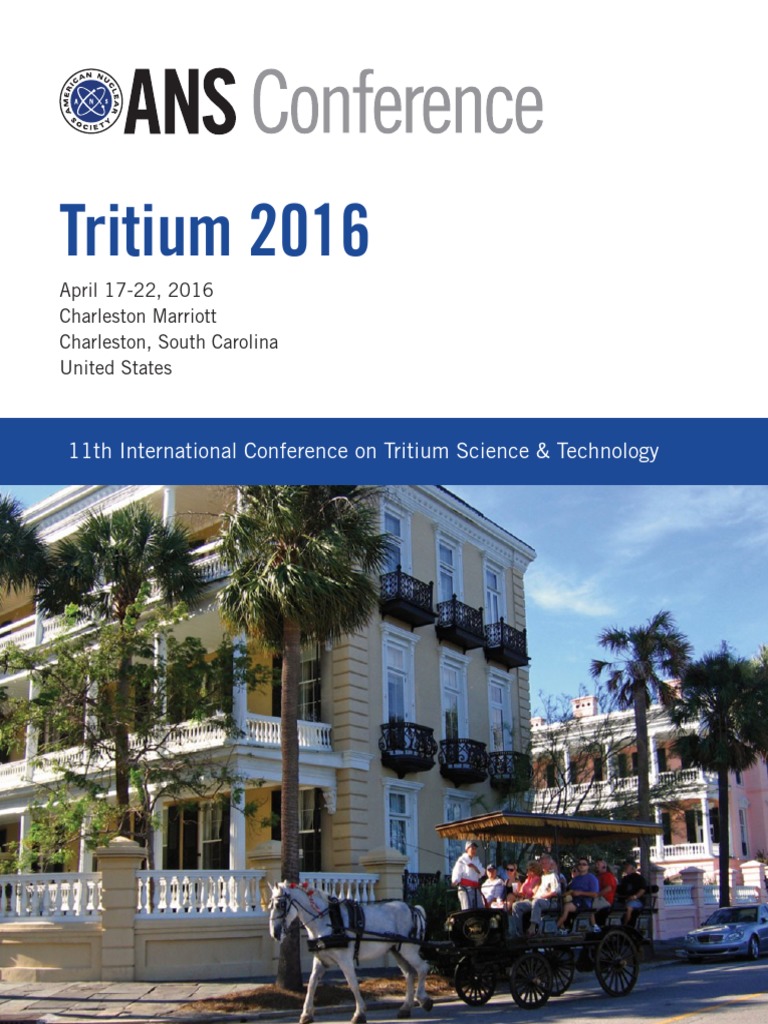 Tritium 2016 Program Without Abstracts | PDF | Adsorption | Hydrogen