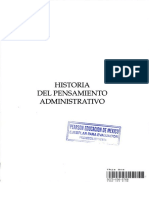 Historia de Pensamiento Administrativo