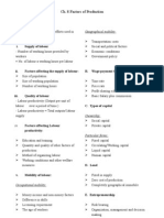 Ch. 8 Factors of Production