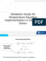 Validation of Temperature Equation in Interfoam Solver for Jet Impingement