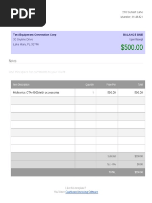 Invoice Template for Word
