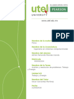 Análisis y Resolución de Problemas Trabajo y Energía