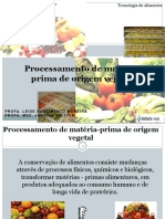 Processamento de vegetais e frutas para conservação e industrialização