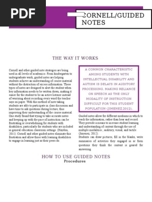 cornell and guided notes  1 