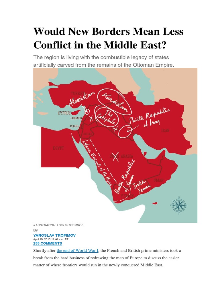 Would New Borders Mean Less Conflict in The Middle East | PDF | Syria ...