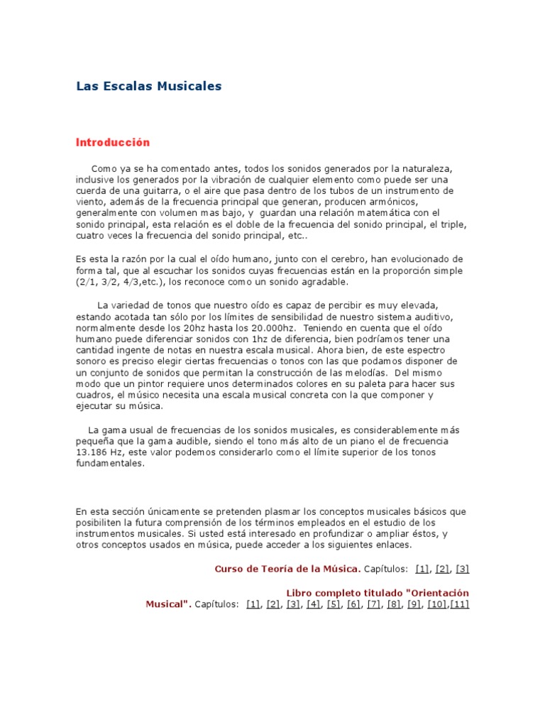 Introducción a las Escalas Musicales | PDF | Clave | Escala (música)