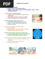 Diaper Changing Procedures for Child Care | PDF | Diaper | Clothing