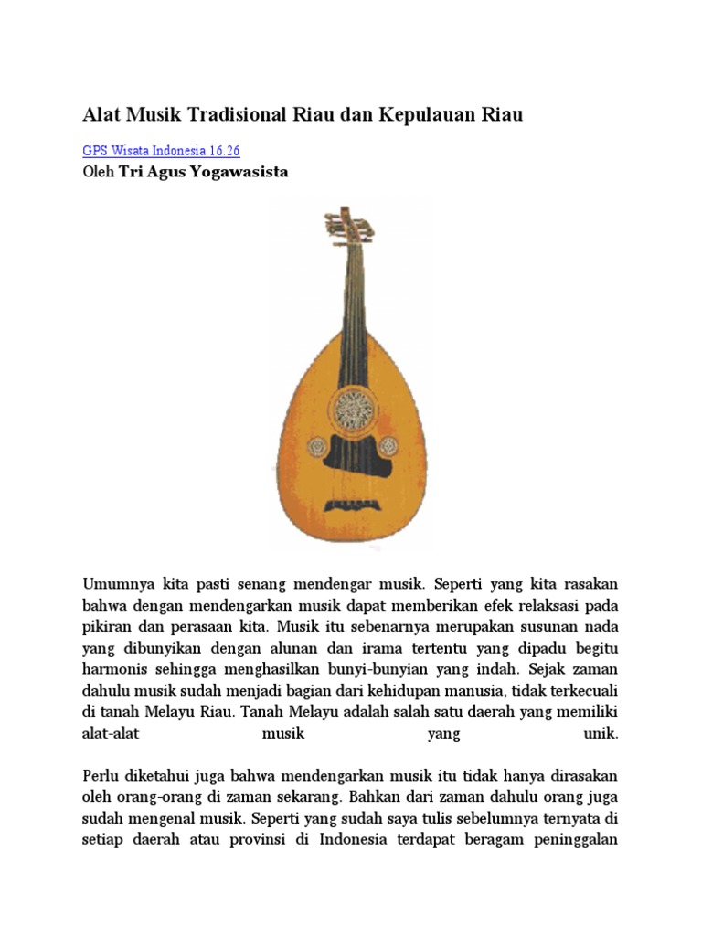 Alat Muzik Dulu Dan Sekarang Dan Nama Muzik