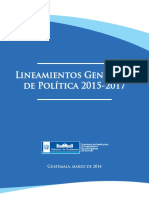 Lineamientos Generales de Política 2015-2017