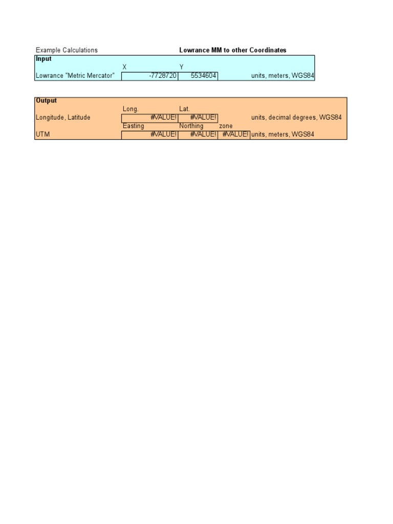 Coordinate Conversion Examples | PDF