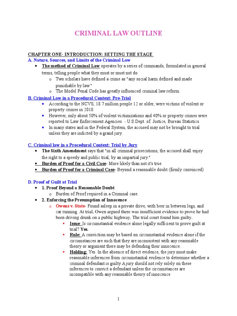 Criminal law essay outline image