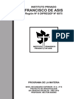 Ifa - Proyecto de Investigación en Ciencias Sociales - 6º a y b - Boeris - Programa de La Materia - Programa de Examen - Planificacion Anual 2016