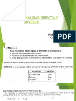 Proporcionalidad Directa y Inversa