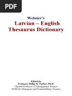 Latvian-English Thesaurus Dictionary