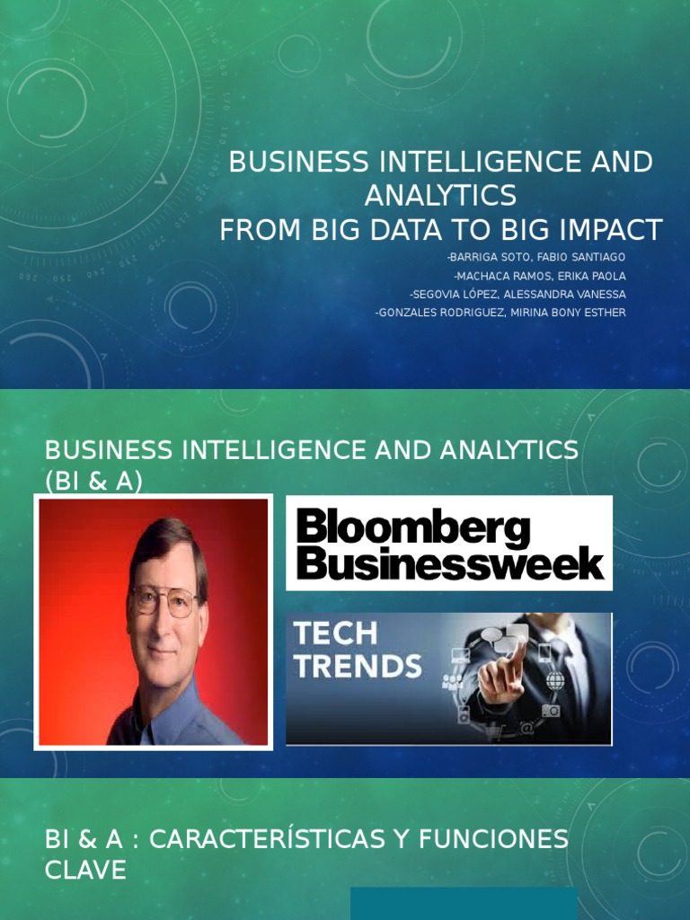 Business Intelligence and Analytics | PDF | Análisis de los datos ...