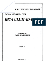 Ihya' °ulum Ad-Din (Vol.2: Al-°adat, The Worldly Usages) - Abu Hamid Al-Ghazali
