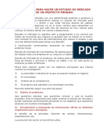 Guía Rápida para Hacer Un Estudio de Mercado de Un Proyecto Privado