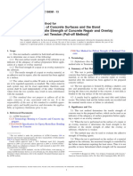 C1583C1583M-13 Standard Test Method For Tensile Strength of Concrete Surfaces and The Bond Strength or Tensile Strength of Concrete Repair and Overlay Materials by Direct Tension (Pull-Off Method)