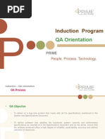 Induction Program: QA Orientation