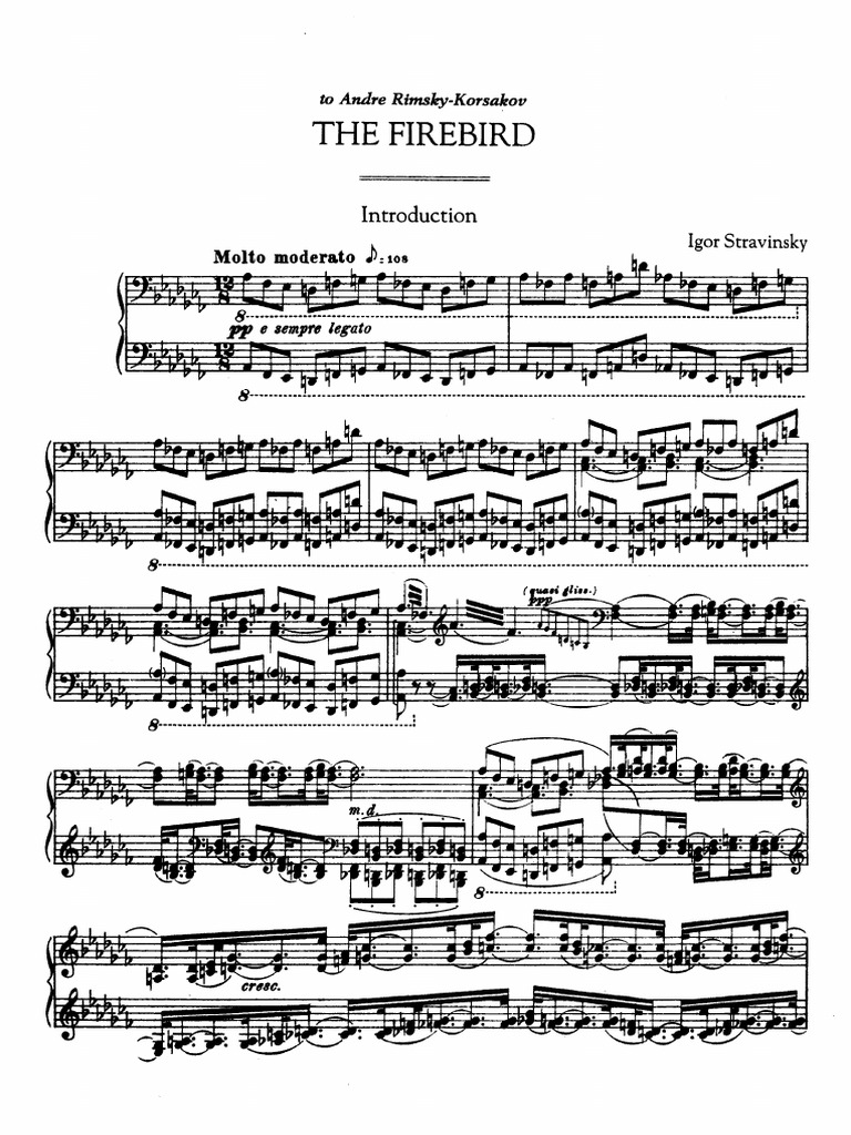 Stravinsky Firebird Pianosolo Pdf